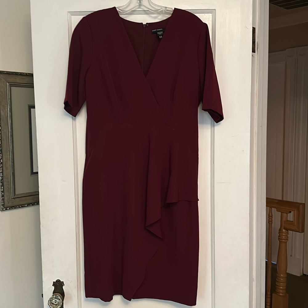 Burgundy work dress